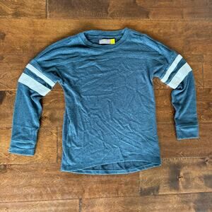 Rumi + Ryder Girls Small 6/7 Pullover Top Brushed Varsity Tunic Blue Gray